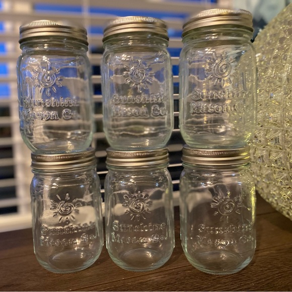 Sunshine Mason Co. 6 Drinking Jars with Straws & Lids - Picture 14 of 15